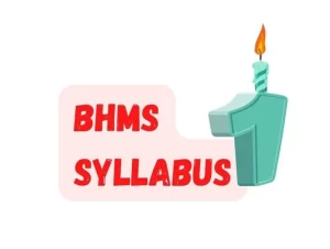 1st year BHMS syllabus