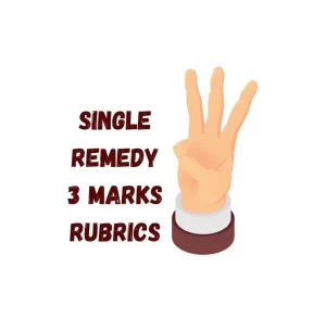 SINGLE REMEDY 3 MARKS RUBRICS