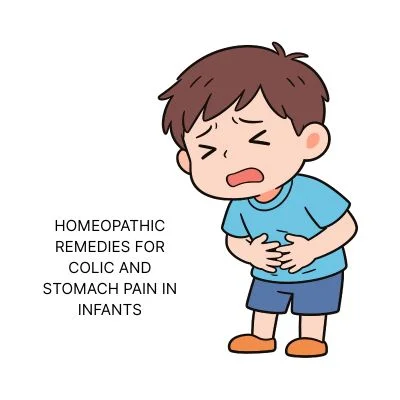 HOMEOPATHIC REMEDIES FOR COLIC AND STOMACH PAIN IN INFANTS